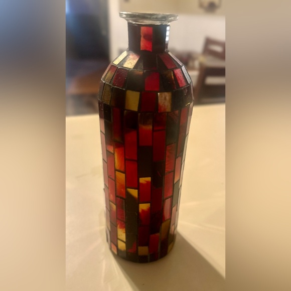 Stained Glass Jewel Toned Mosaic Vase - Picture 6 of 7